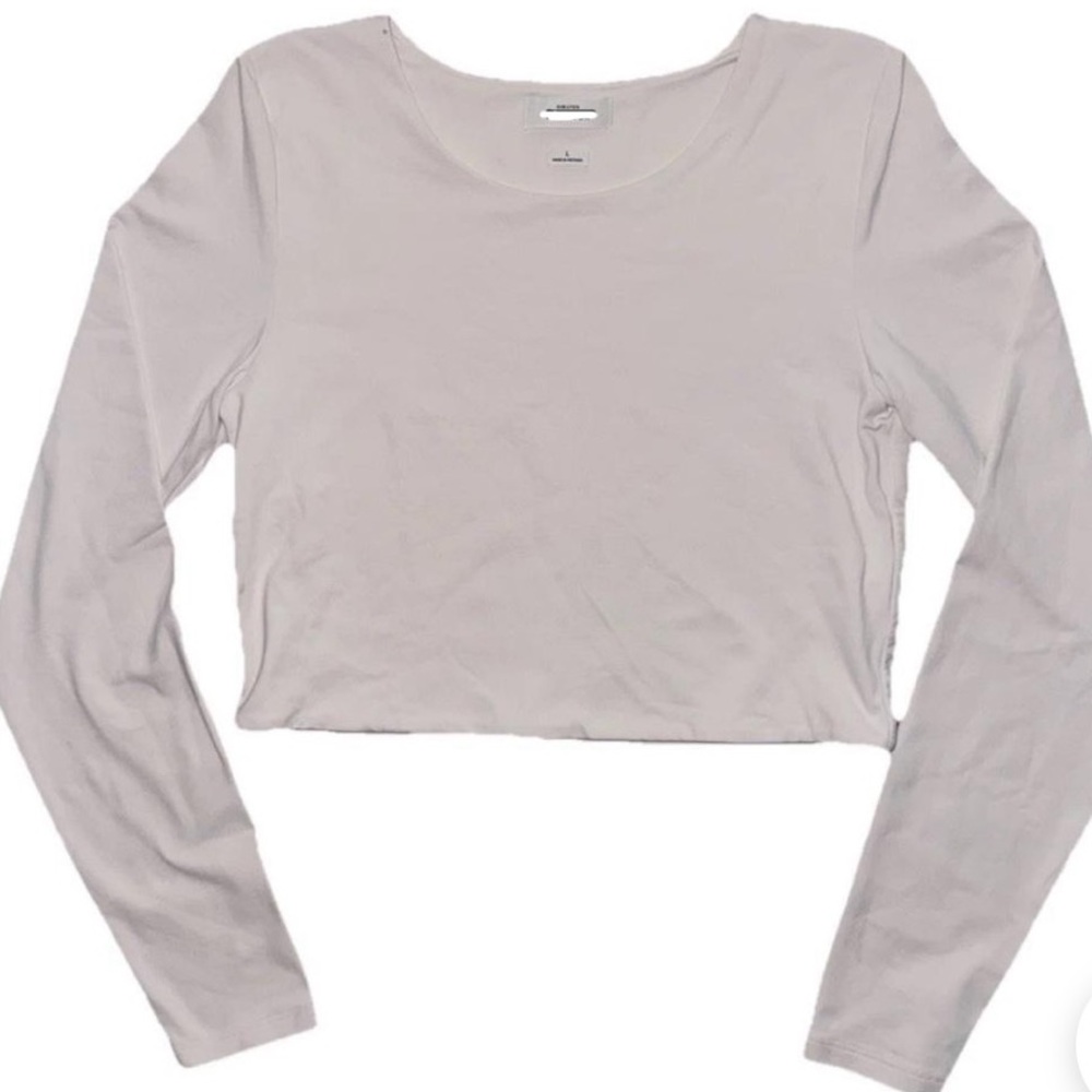 Aritzia Babatom Contour Long Sleeve White Crop Top, new without tags - Picture 3 of 8